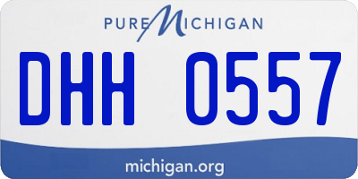 MI license plate DHH0557