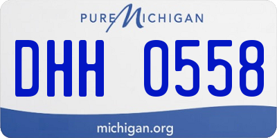 MI license plate DHH0558