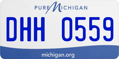 MI license plate DHH0559