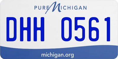 MI license plate DHH0561