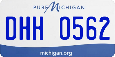 MI license plate DHH0562