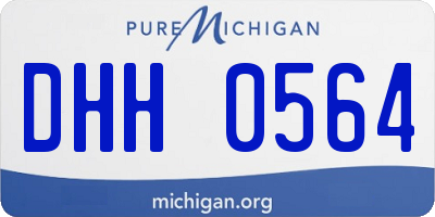 MI license plate DHH0564
