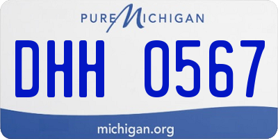 MI license plate DHH0567