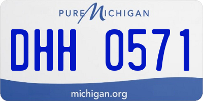 MI license plate DHH0571