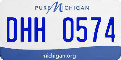 MI license plate DHH0574