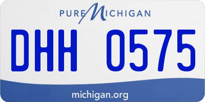 MI license plate DHH0575