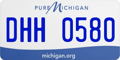 MI license plate DHH0580