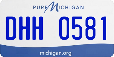 MI license plate DHH0581
