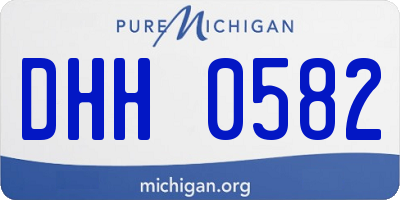 MI license plate DHH0582