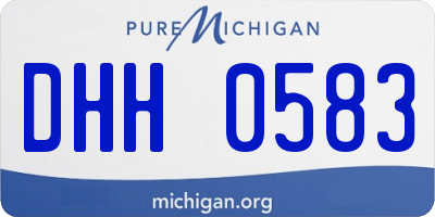 MI license plate DHH0583