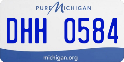 MI license plate DHH0584