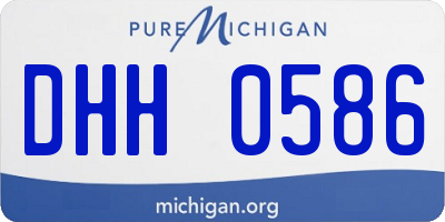 MI license plate DHH0586