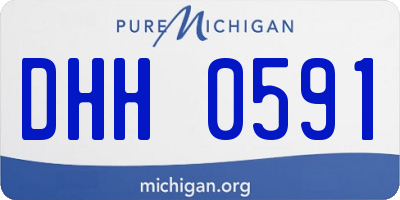 MI license plate DHH0591