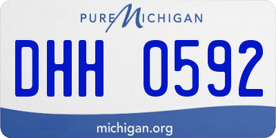 MI license plate DHH0592