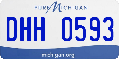 MI license plate DHH0593