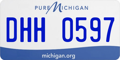 MI license plate DHH0597