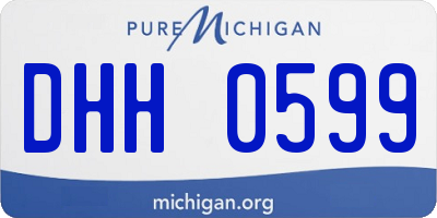MI license plate DHH0599