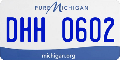 MI license plate DHH0602