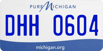 MI license plate DHH0604