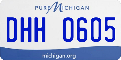 MI license plate DHH0605