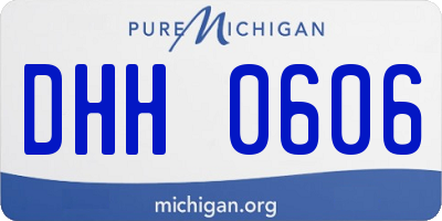 MI license plate DHH0606