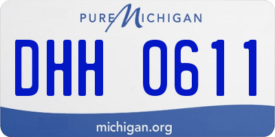 MI license plate DHH0611