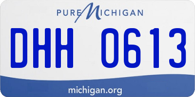 MI license plate DHH0613