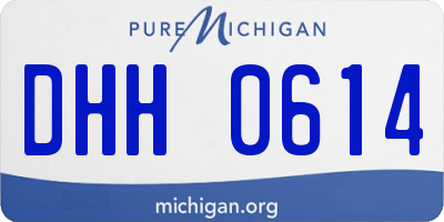 MI license plate DHH0614
