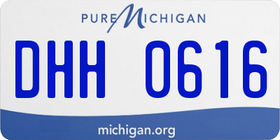MI license plate DHH0616