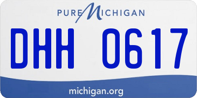 MI license plate DHH0617