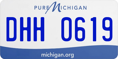 MI license plate DHH0619