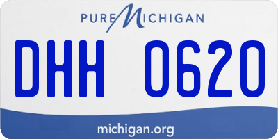 MI license plate DHH0620