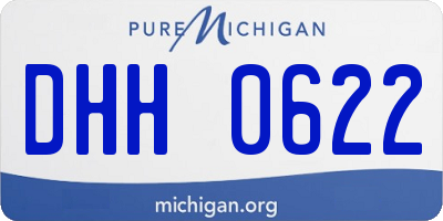 MI license plate DHH0622