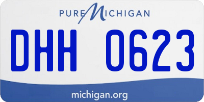 MI license plate DHH0623