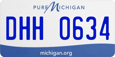 MI license plate DHH0634