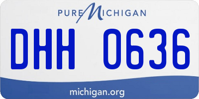 MI license plate DHH0636