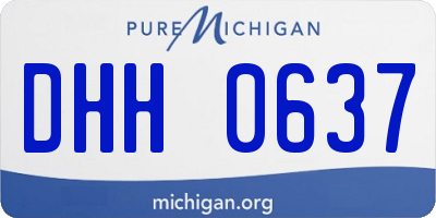 MI license plate DHH0637