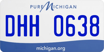 MI license plate DHH0638