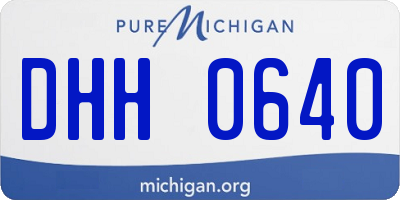 MI license plate DHH0640