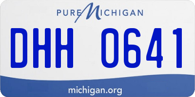 MI license plate DHH0641
