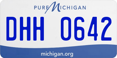 MI license plate DHH0642