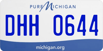 MI license plate DHH0644