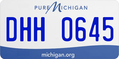 MI license plate DHH0645