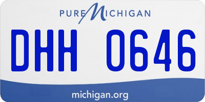 MI license plate DHH0646