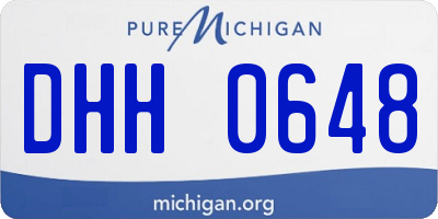 MI license plate DHH0648