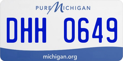 MI license plate DHH0649
