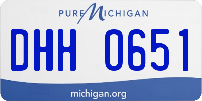 MI license plate DHH0651