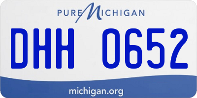 MI license plate DHH0652