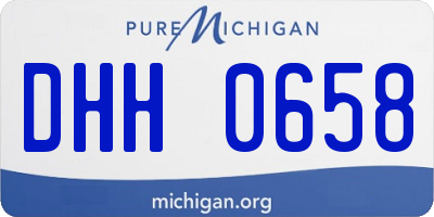 MI license plate DHH0658