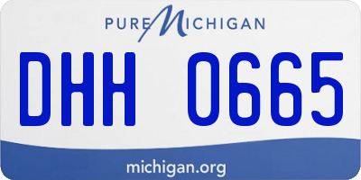 MI license plate DHH0665